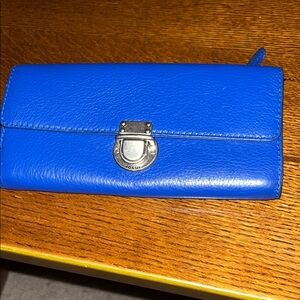 Fossil Blue Leather Wallet